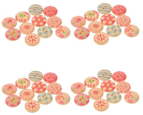 HEALSOPTHY 100 Pezzi pulsanti a colori misti bottoni per cappotti Pulsante dei vestiti bottone artigianali in legno bottoni in legno per l'artigianato