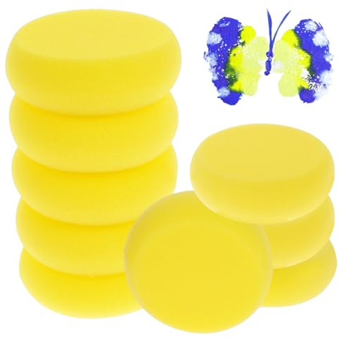 SHENLIU 9 Pcs Pottery Sponges, Yellow Artist Sponges