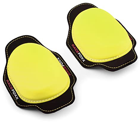 RACEFOXX Knieschleifer Kniepads Schleifer Knieprotektor Protektoren 1 Paar gelb