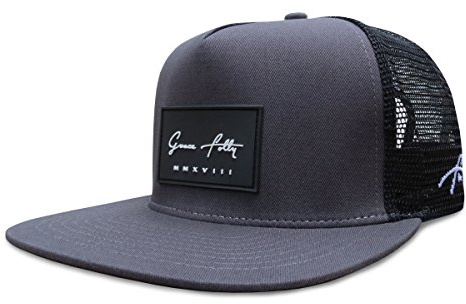Grace Folly Trucker Hat for Men & Women. Snapback Mesh Caps (US, Alpha, One Size, One Size, Charcoal Gray)