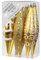 Inge-glas Christbaumschmuck Kunststoff 15cm 6 Stück Set Eiszapfen Weihnachtskugeln Gold