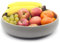 Dehaus® Large Stylish Bamboo Fruit Bowl - 30cm, Grey - Wooden Salad Serving Bowl - Fruit Basket for Kitchen or Bread Basket - Table Centrepiece Decoration - Home & Kitchen Tableware Accessories