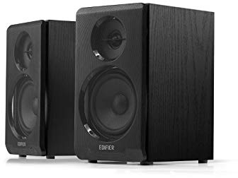 Edifier R33BT Active Bluetooth Computer Speakers - 2.0 Bookshelf Speaker - Powered Studio Monitor, Black - Pair