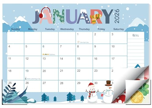 Guasslee Desk Calendar 2026-2027, 18-Month from 2026 Jan. - 2027 Jun, 17x11.5 Large Monthly Desk Planner with Corner Protectors, Ample Blocks ＆ Notes for Home Office