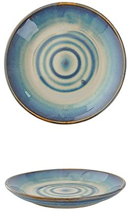 CLoxks Piatto da spuntino Tavolo in Ceramica Colore Blu Piatto Superficiale Torta Snack Snack Piastra di Frutta Piastra di immondizia for casa Piastra
