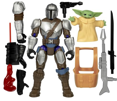 Star Wars Hasbro MixMashers, Il Mandaloriano e Grogu, set di action figure e accessori personalizzabili da mischiare e abbinare