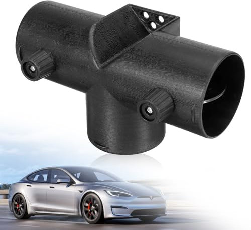 Riisoyu Conexión de Canal Tipo T 75 mm, Calentador de Aire Diesel 3 Vías Calefacción de Aparcamiento en T Accesorios para Regulación Calentador Estacionamiento Salida Aire Tres Vías Adaptador Manguera