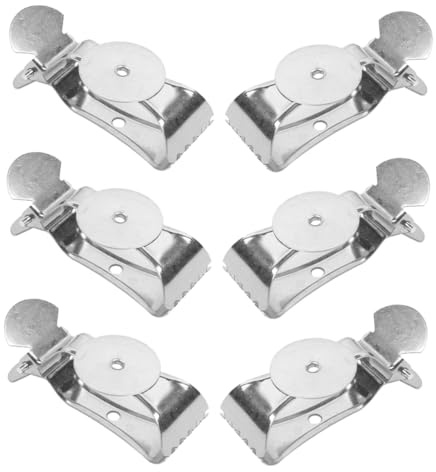 TOPPERFUN 6piezas Clips Inoxidable para Cortinas Sujetadores Resistentes con Ganchos Accesorios Versátiles para Drapeados y Tiras De Cortina De Instalación