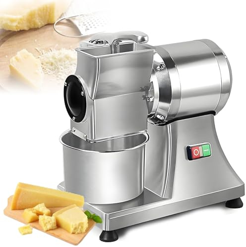 DPLXQPP Rallador Eléctrico Multifunción Comercial 0.75hp,para Triturar Y Moler Queso,Pan Rallado,Almendras,Fácil Limpieza, Cocinas Profesionales