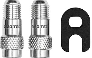 CSV-Capless Speed Valve - AIGO-TEC, Fahrradventil-Adapter Umrüstset von Französisch auf Schrader, Tubeless-kompatibel, kappenlos, passend für Fahrrad, E-Bike & MTB, für gängige Luftpumpen & Kompressor