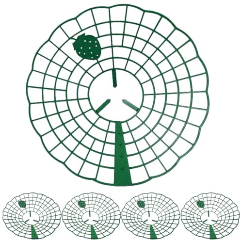 WRITWAA Soportes para Fresas para Jardín 5 Piezas, Estante de Cultivo de Plástico Resistente para Plantas Pequeñas, Marco de Crecimiento para Enredaderas y Macetas, Adecuado para Cultivo