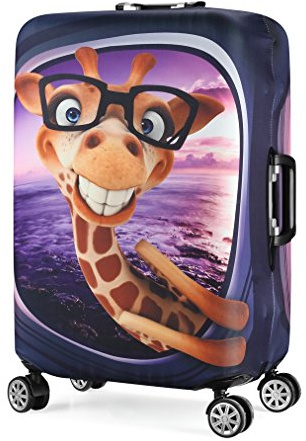 7-Mi étanche résistant à l'eau Trolley Case Housse de protection pour 26/27/28 bagages housse de protection lavable voyage valise protecteur L Girafe
