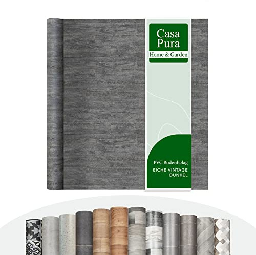casa pura Pavimento in vinile al metro, effetto piastrelle, effetto pietra, rivestimento in PVC, per cucina, bagno e soggiorno (Vancouver 5, 100 x 200 cm)