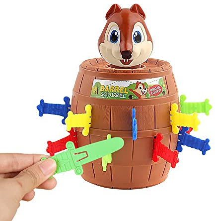 HOVCEH Mini Pop Up Classic Brettspiele Kinder, Niedliche Eichhörnchenform Classic Kinder Action Spiel, Familie & Montessori Spiel, Vorschulkinder für Kinder 3 4 5 Jahre alt Jungen & Mädchen