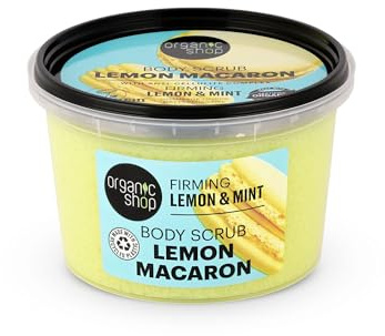 Organic Shop 250ml Body Scrub Firming Lemon Macaron Lemon & Mint