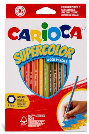 CARIOCA Supercolor - Lápices de Madera FSC, Alta Pigmentación