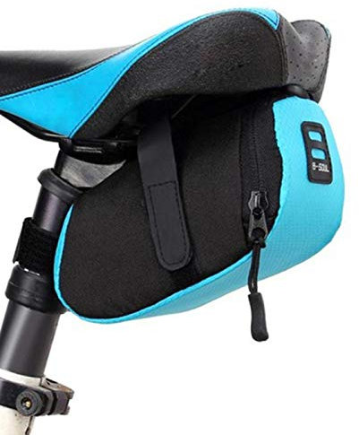 QAINKUN Satteltasche Fahrrad wasserdichtes Sattelbeutel Fahrrad for wasserdichte Aufbewahrung Sattelbeutel Sitz Radfahren Heck Hintertasche Sattelzubehör Sattelzubehör Satteltaschen FüR Fahrrad(Blue)