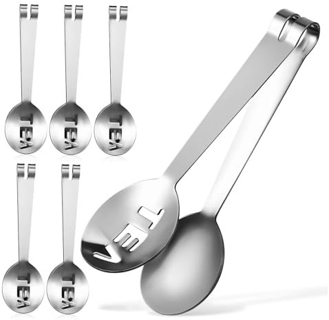 Cabilock 6piezas Clip Inoxidable Para Exprimidor De Bolsitas De Té Multifuncional Mango Ergonómico
