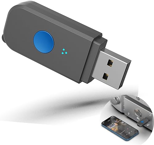 VONVOFF USB Bluetooth Car Kit [Stronger Mics& Noise Cancellation] &[Plug-and-Play] Bluetooth 5.3 Receiver Adapter for Car Music/Hands-Free Calls/Stereo Audio,Black