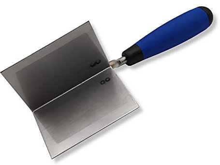 DEWEPRO® Außenecken-Kelle - Hochwertige Edelstahl-Eckenkelle mit ergonomischem Griff, rostfrei und langlebig - 85x60x60mm