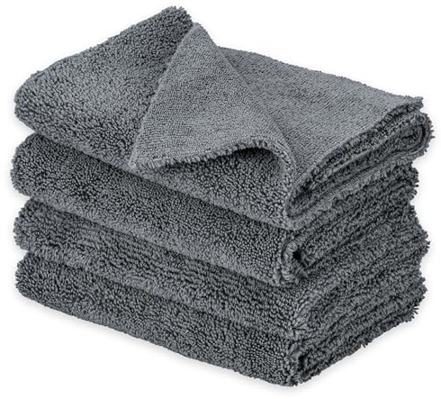 Shinykings Mikrofaser-Tuch für die Auto- & Motorrad-Pflege | Daytona Trockentuch | 4 Stück | Reinigungstuch mit extra feinen Mikrofasern für höhere Schmutzaufnahme