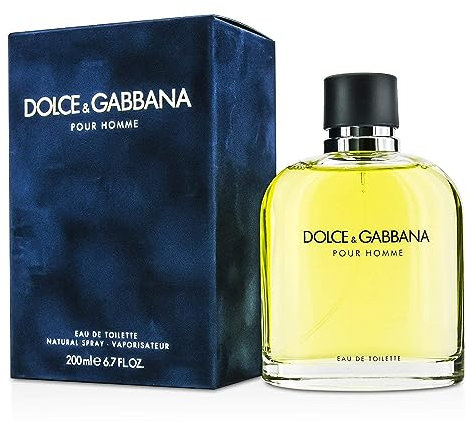 Dolce & Gabbana, 200 ml (1 Stück) Pour Homme EDT Spray 200 ml, Szechuanpfeffer, Rosmarin, Rosenstiel