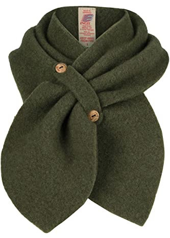 Engel Natur, Merino Kinder Fleece Steckschal, 100% Wolle (kbT) (Schilf melange)