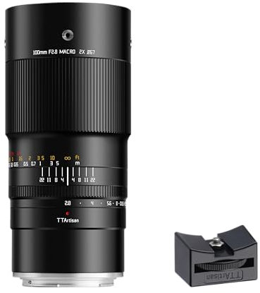TTartisan 100mm F/2.8 2X Ultra Macro Tilt-Shift Objectif, Compatible avec Les appareils Photo sans Miroir Canon RF-Mount EOS-R RP R5 R6 R6II