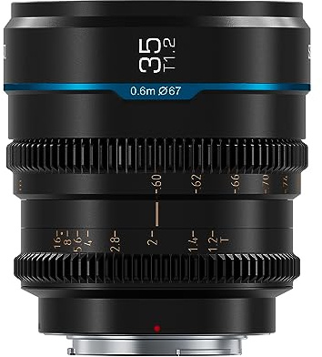 SIRUI Night Walker 35mm T1.2 Manuelles Kinoobjektiv für Fujifilm X-Mount, S35 Prime für X-H2/H2S, X-S20, X-T4, X-S10, MS35X-B, Schwarz