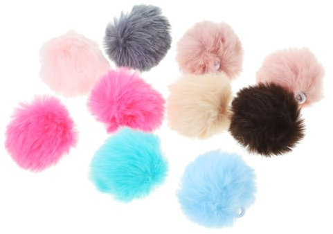 FRCOLOR 10stücke Fluffy Balls Katzenspielzeug Bunte Pom Poms Für Kätzchen Leicht Und Interaktiv Für Spiel Und Bewegung