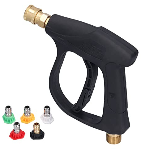 Pistola per Idropulitrice Corta, Pistola per Idropulitrice Pistola per Idropulitrice Ad Alta Pressione Pistola per Idropulitrice per Tubi di Spruzzo Pistola per Idropulitrice 1/4