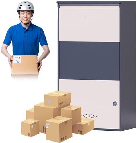 GBHJJ BuzóN de Paquetes, Caja de Entrega Resistente Intemperie para Exteriores de 30 In, 38 In Y 50 In, Caja de Entrega Paquetes para Recibir Correo y Paquetes de Entrega Grandes y Seguros,L