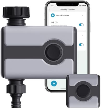 Aqualin WiFi & RFID enkelkanal automatisk bevattningskontroll | Smart timer trädgårdsbevattningssystem med app | 50 m räckvidd