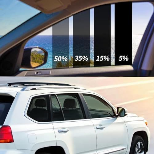 Lámina Tintada para Coche, 50 cm x 300 cm Película de Tinte de Ventana de Coche, Película Anti UV Vehículo, para Bloquear los Rayos UV/Infrarrojos, el Calor y el Abuyamiento (35% VLT)
