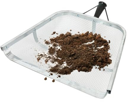 Tamiz de tierra de jardinería, tamiz de malla para jardín, tamiz de malla de de jardinería para tierra, , , tierra, compost, R, captura la suciedad, , aserrín para jardín, tamiz