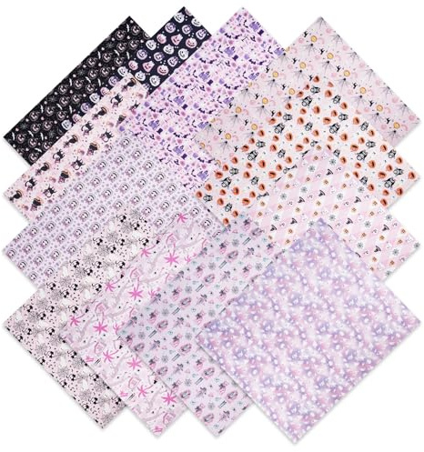YUMILI 12 paquetes de tela de poliéster rosa, 18 x 22 pulgadas, tela flexible para costura, patchwork, manualidades, decoración de fiestas