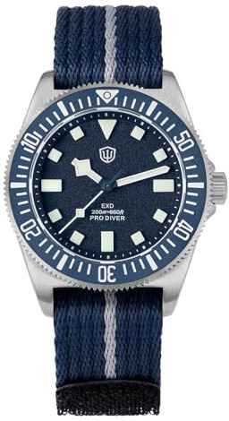 watchdives 40mm EXD Taucheruhr Titan Japan VH31 Quarz Uhrwerk Saphirglas Armbanduhr Analoge Leuchtende wasserdichte Uhr für Herren
