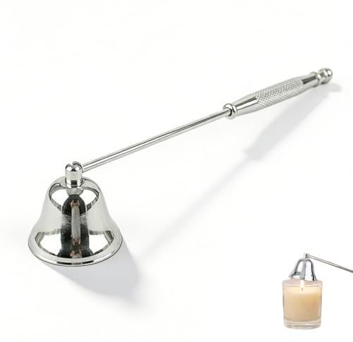 Zlokdraxy Éteignoir à Bougie en Acier Inoxydable Argenté - Poignée Longue 20cm, Outil Sûr pour Éteindre Les Bougies, Idéal pour Foyers, Restauration et Hôtellerie