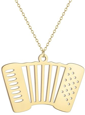 Genérico Instrumen musikalisk dragspel hänge halsband för kvinnor smycken ton present till musiklärare