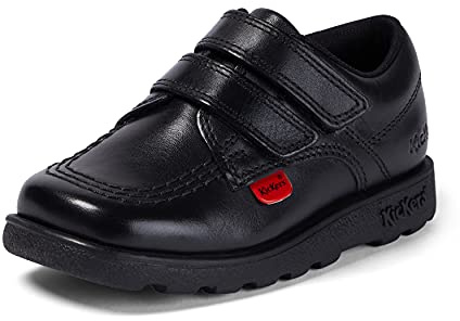 Kickers Fragma Lo Velcro, Mocassins bébé garçon, Noir (Black Blk), 27 EU