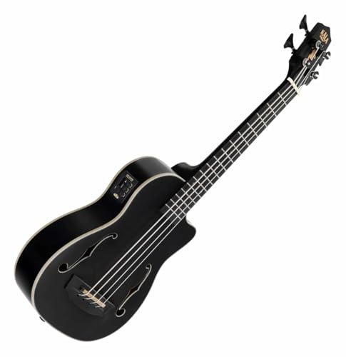 U-Bass Journeyman, Fretted - Matte Black, with Bag