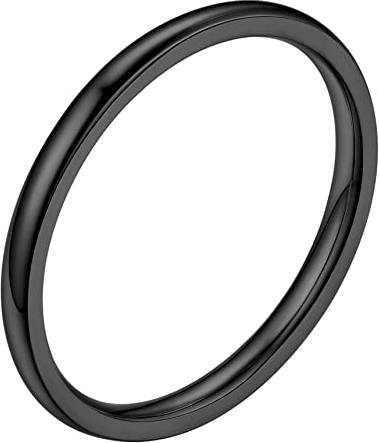Bestyle Anelli semplici per uomo e donna, stile comodo e versatile, in acciaio inossidabile, superficie liscia, anello da 2 mm, business quotidiano, nome personalizzato, regalo per souvenir T54-T67