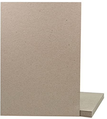 BIBODU Confezione da 10 fogli di cartone di pietra da 1,8 – 2 mm, formato A4, 21 x 30 cm, colore beige, cartone laminato, pressato spesso, resistente, cartone da legare, scrapbooking, scrapbooking,