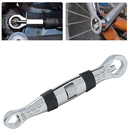 Fyearfly Llave De Doble Boca,Llave Universal Antideslizante De 7-19 Mm,Llave De Extremo Abierto Pequeña Y Corta De Doble Punta para Ensamblaje En Fábrica Industria De Reparación De Automóviles