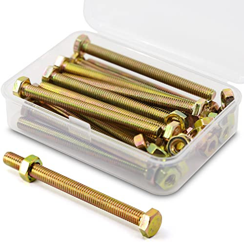 (15 Ensemble) M6 x 70mm Boulons et écrous,à six pans de Coin Extérieur Vis Hexagonale,8.8 Acier galvanisé de qualité