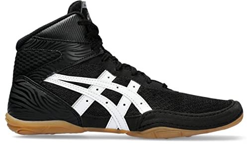 ASICS Scarpe da wrestling per bambini Matflex 7 Grade School, Nero/Bianco, 10 Little Kid