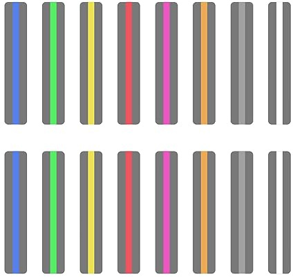 Larcele 16 Pièces Bande de Lecture Guidée Dyslexie, Règle de Lecture de Surbrillance Colorée Règle de Suivi pour Dyslexie Enfants Élèves Lecteurs DDBQ-01 (Couleur mixte)