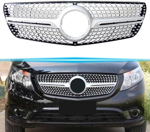 Griglia Paraurti Anteriore per Mercedes Vito W447 2014 2015 2016 2017 2018 2019, Auto Griglia Anteriore ​Radiatori Nido D'Ape Grille Accessori Modificati