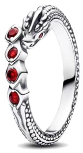 GAUEIOUR Anillo de corona y dragón, anillo en forma de dragón personalizado y versátil (tamaño de plata N), Cobre