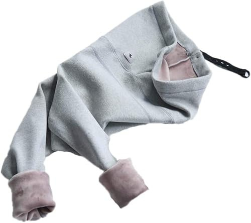 Pantaloni Invernali In Velluto For Donne Incinte Leggings Premaman Vestiti Caldi Pantaloni Ispessentiti For La Gravidanza, Leggings Da Donna A Vita Alta Regolabili Donne Incinte Regali(Light Gray,XL)